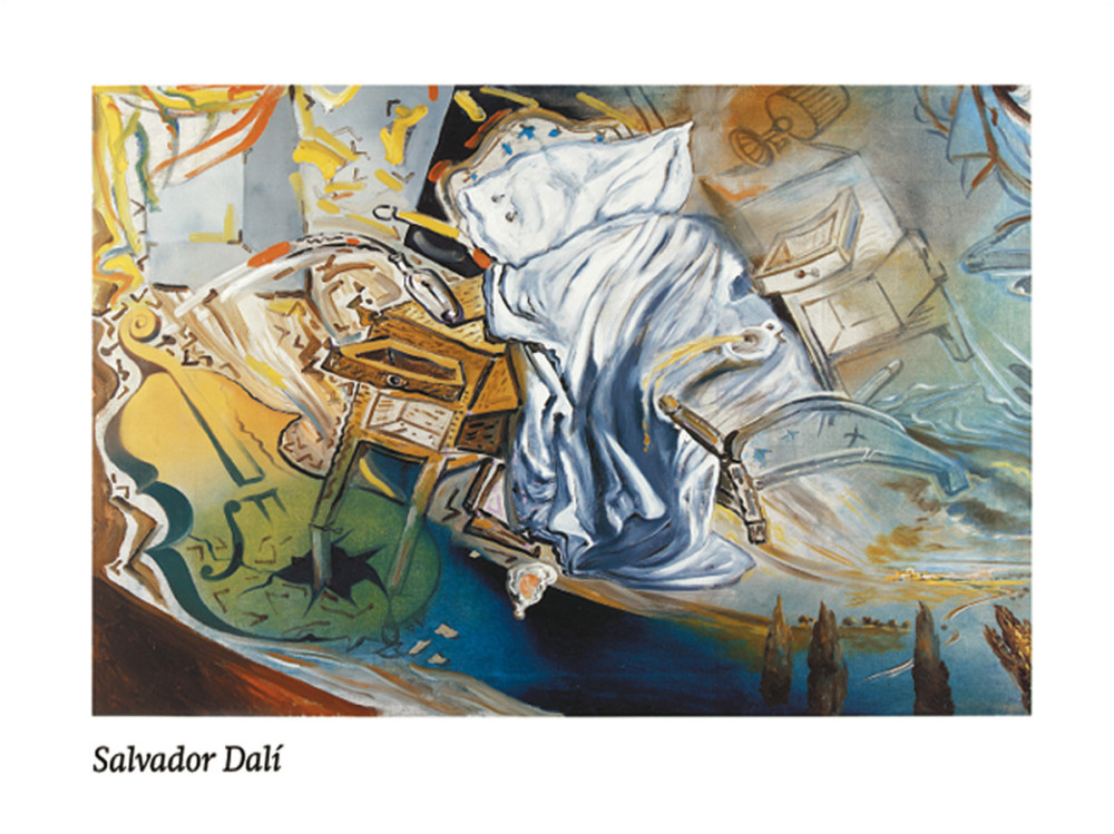 Łóżko i dwa stoliki autorstwa Salvador Dali