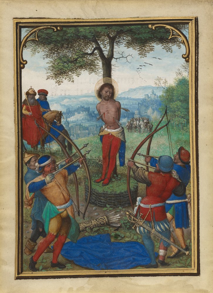Das Martyrium des Heiligen Sebastian autorstwa Simon Bening