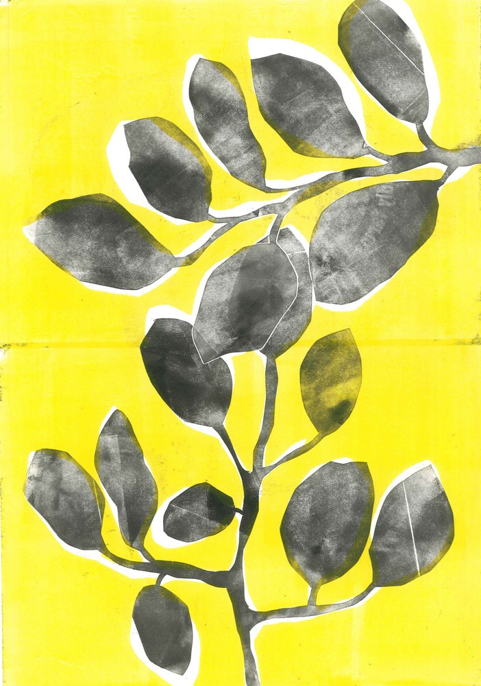 Letni ogród IV, 2015 (monoprint na papierze) autorstwa Stephen Dow