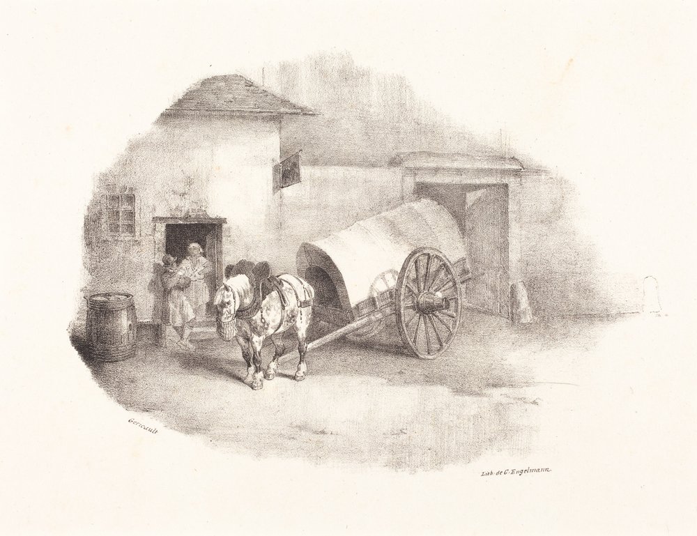 Koń pociągowy z Limons autorstwa Theodore Gericault
