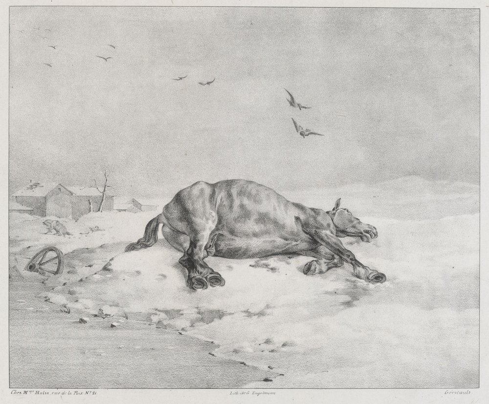 Martwy koń (The Dead Horse) autorstwa Theodore Gericault