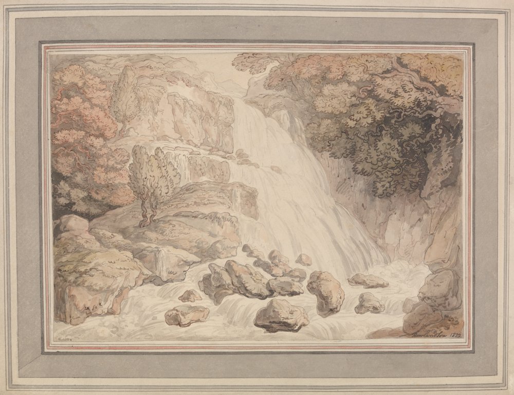 Wysoki wodospad autorstwa Thomas Rowlandson