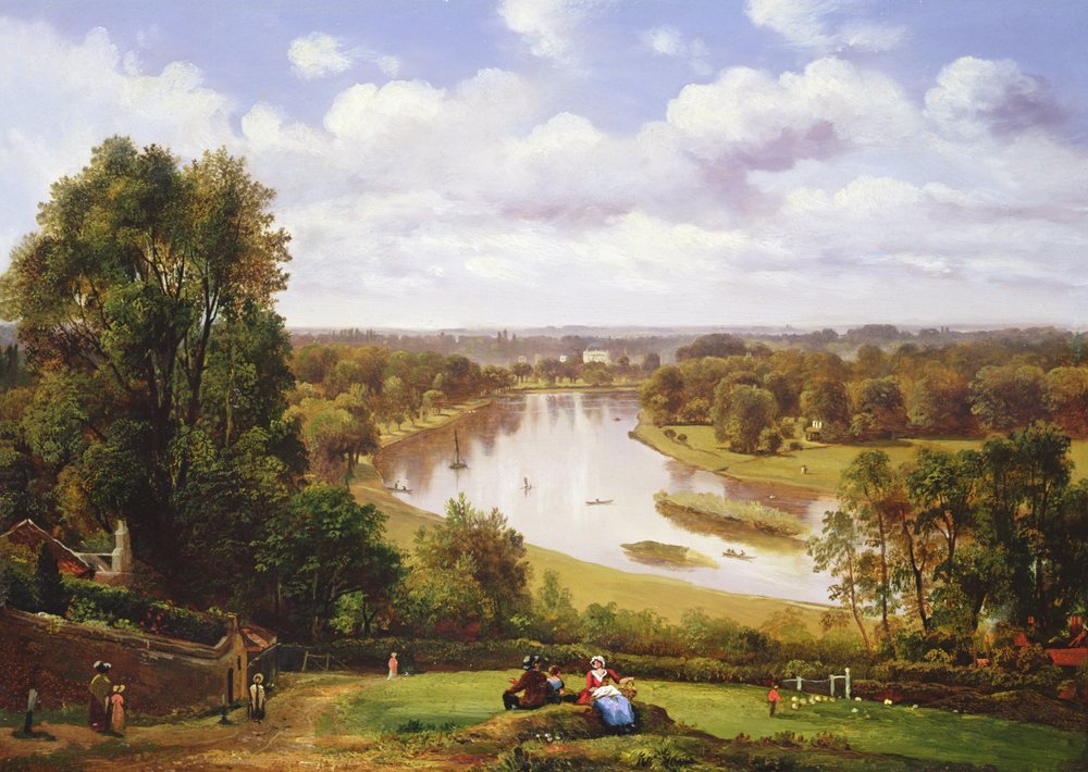 Widok na Tamizę ze wzgórza Richmond Hill autorstwa Thomas Christopher Hofland
