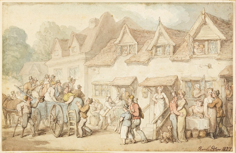Coach zmienia konie autorstwa Thomas Rowlandson