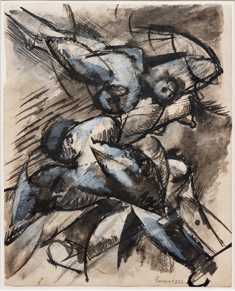 Chcę pozostawić ludzkie formy w ruchu (Dynamic Decomposition) autorstwa Umberto Boccioni