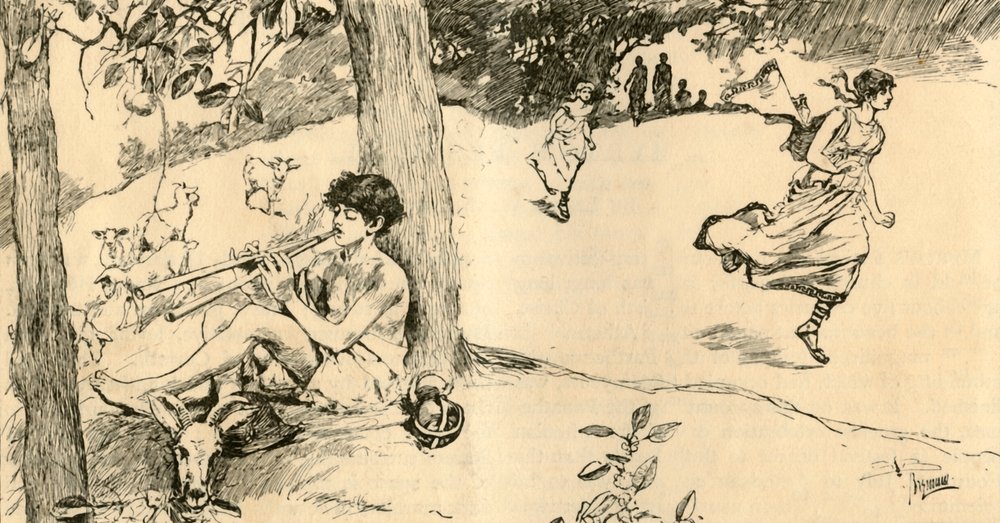 Wyścig spartańskich dziewcząt, 1881. autorstwa Unbekannt