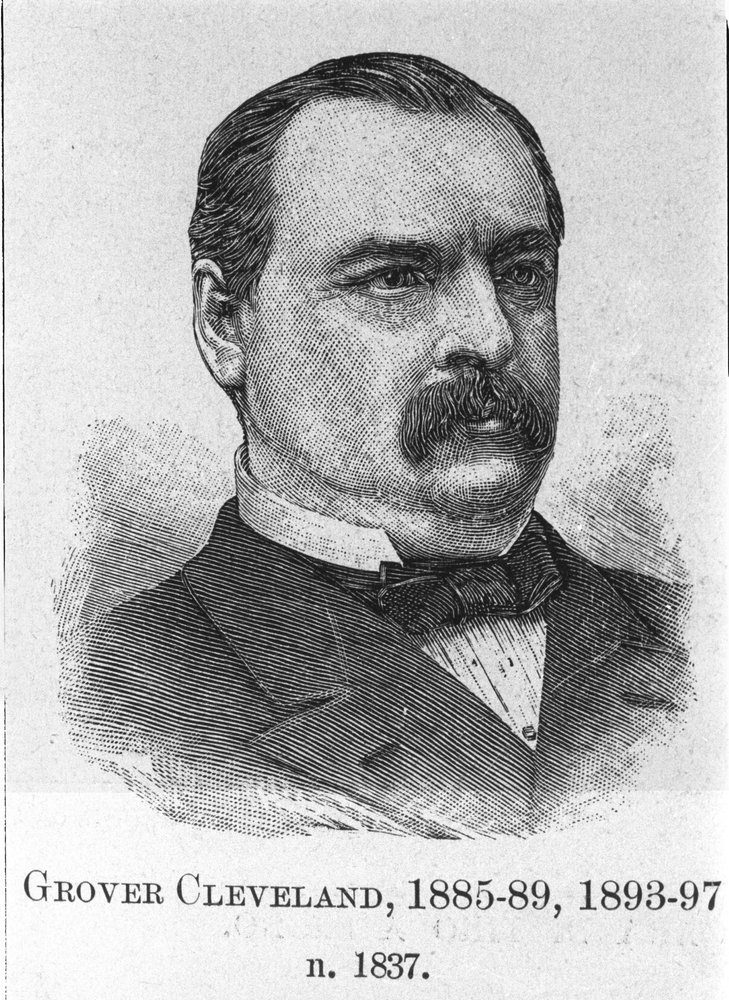 Portret Clevelanda Grovera (1837 - 1908), amerykańskiego męża stanu. autorstwa Unknown artist