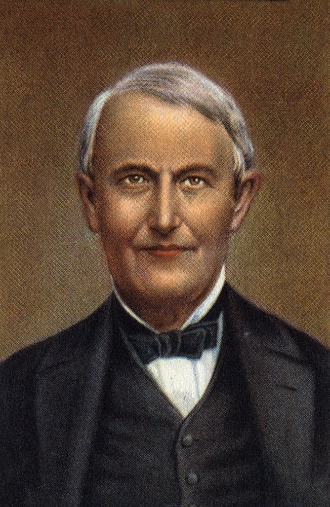 Portret Thomasa Alvy Edisona, amerykańskiego naukowca i wynalazcy. autorstwa Unknown Artist