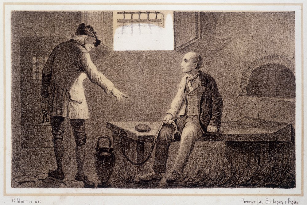 Silvio Pellico (1789 - 1854) przeniesiony do twierdzy Spielberg (Spilberk) - w „”Storia d