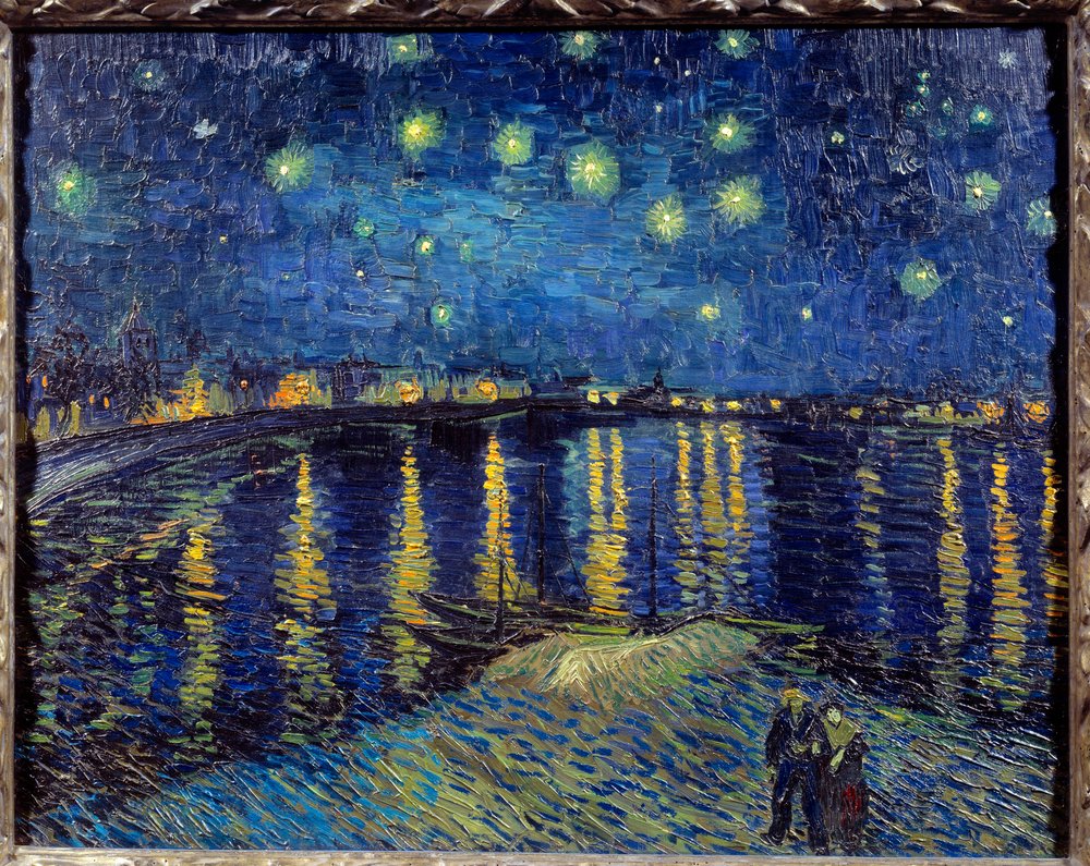Gwiaździsta noc nad Rodanem autorstwa Vincent van Gogh