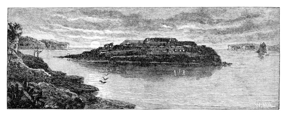 Bare Island, Botany Bay, Nowa Południowa Walia, Australia, 1886. autorstwa W. Macleod