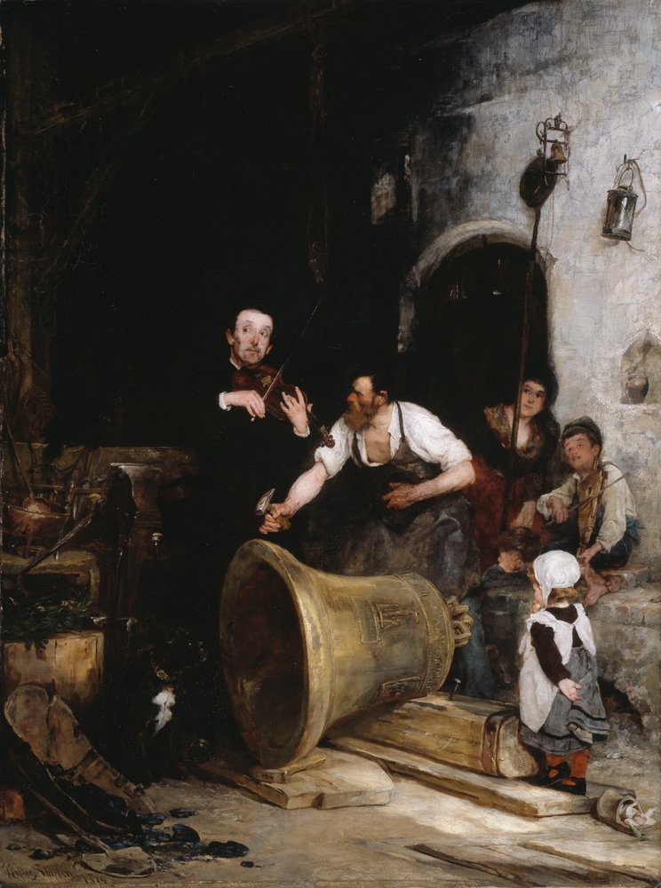 Tonowanie dzwonu, 1874. autorstwa Walter Shirlaw