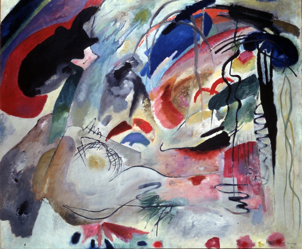 „Improwizacja 34” Malarza Daya Wassily'ego Kandinsky'ego (Au Wassily Kandinsky au Kandinskyz autorstwa Wassily Kandinsky