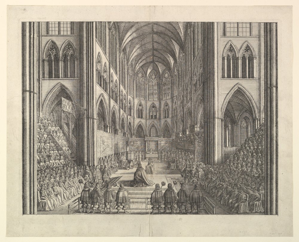 Koronacja króla Karola II w Opactwie Westminsterskim, 23 kwietnia 1661 (z "The Entertainment of...Charles II" Johna Ogilby