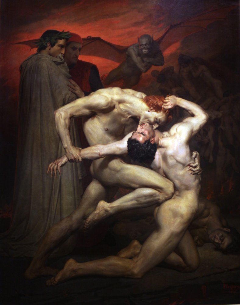 Dante i Wergiliusz autorstwa William-Adolphe Bouguereau