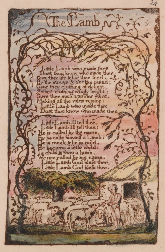 Pieśni niewinności i doświadczenia, płyta 24, autorstwa William Blake