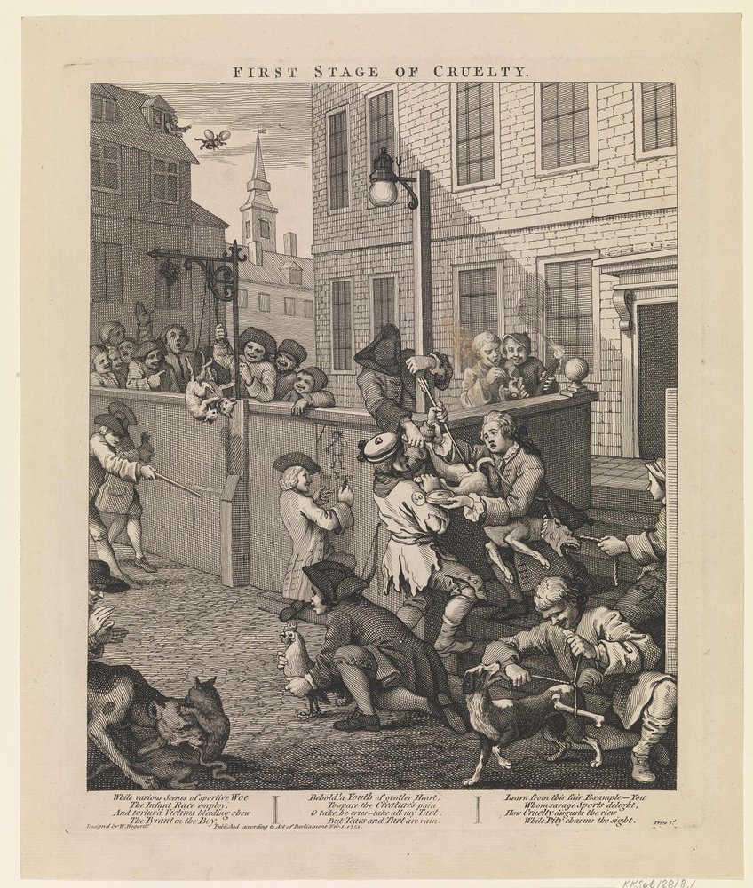 Pierwszy etap okrucieństwa autorstwa William Hogarth