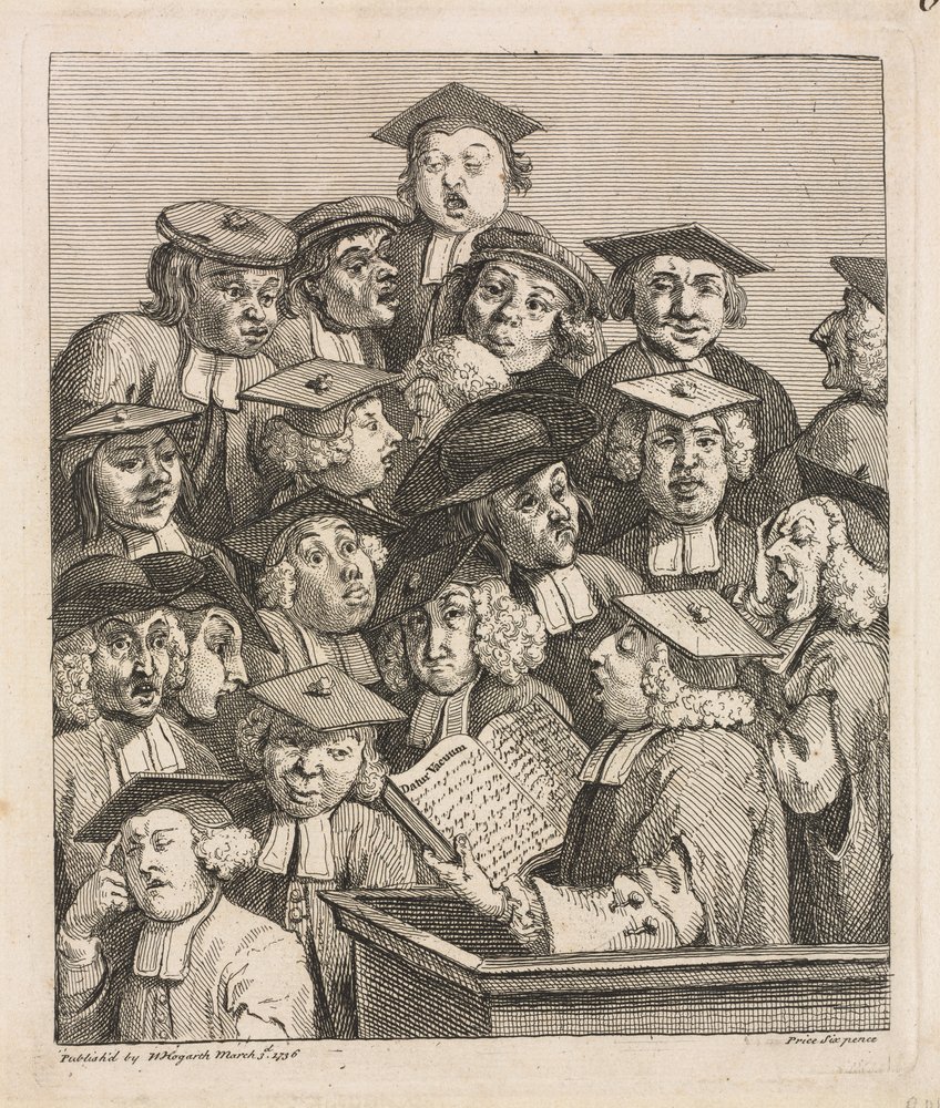 Uczeni na Wykładzie, 1736-1737. autorstwa William Hogarth