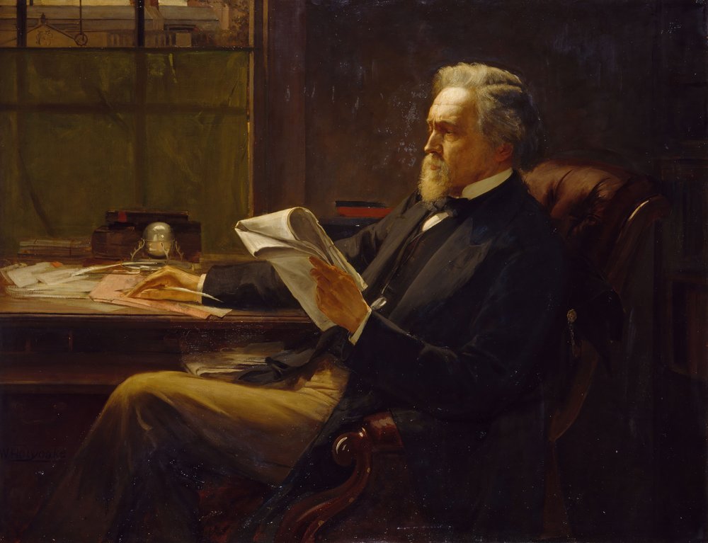 Portret Jerzego Jakuba Holyoake 1817-1906. autorstwa William Holyoake