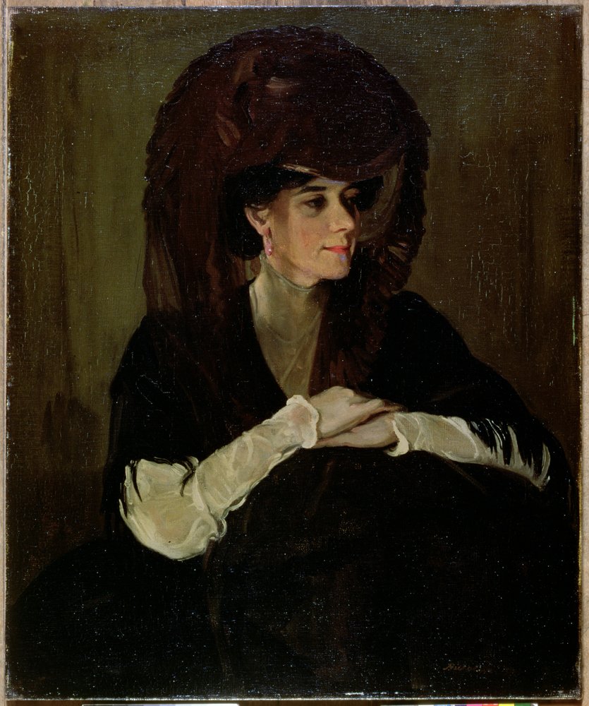 Brązowy welon (olej na płótnie) autorstwa William Nicholson