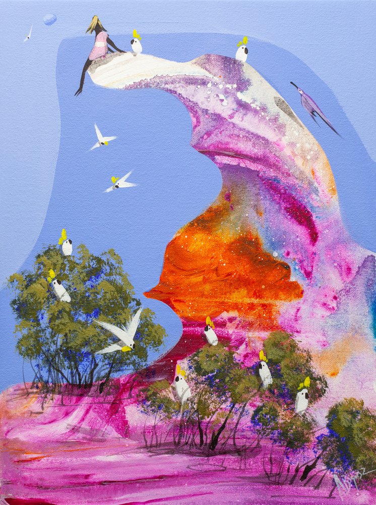 Kolorowa gniazdowisko kakadu autorstwa Adam Bogusz