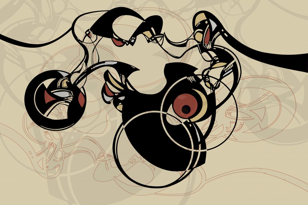 Dynamiczny strumień abstrakcji autorstwa Alejandra Winkhaus