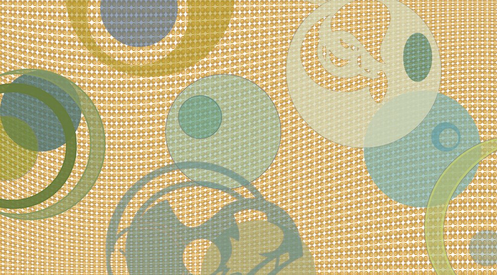 Nakładające się abstrakcyjne koła autorstwa Alejandra Winkhaus