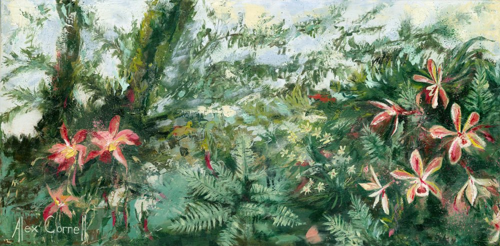 Żywe tropikalne orchidee autorstwa Alex Cornell