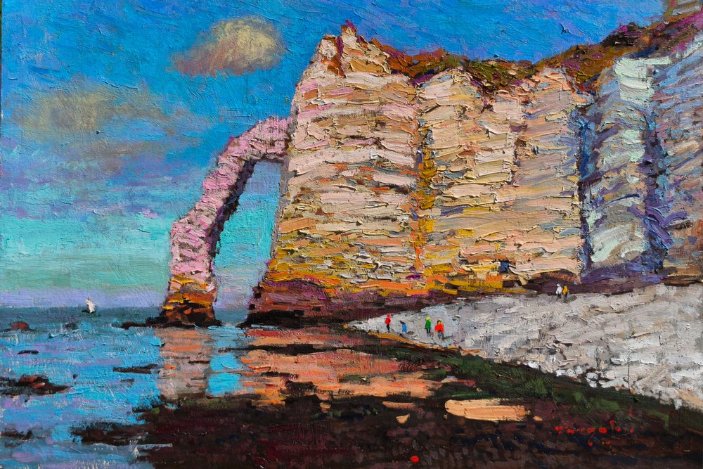 Klify i łuk w Etretat autorstwa Alexander Shandor