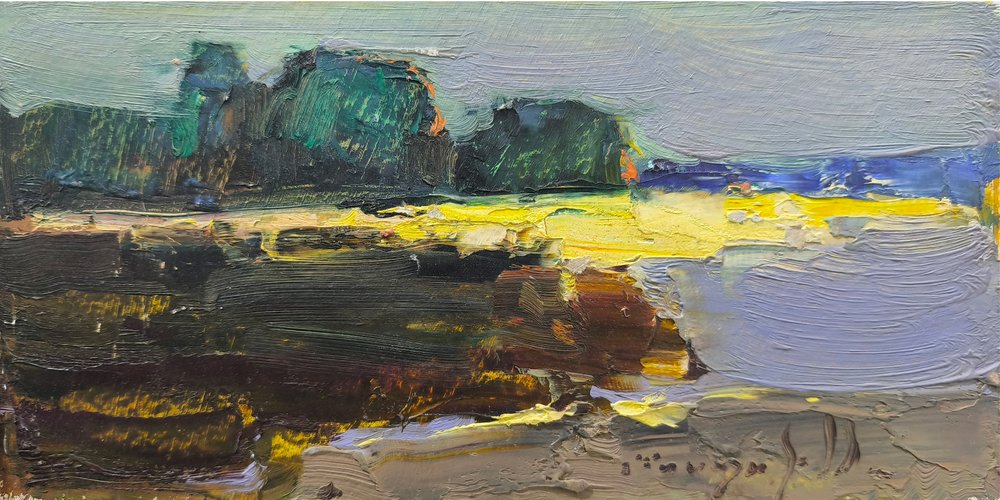 Żywy, abstrakcyjny pejzaż autorstwa Alexander Shandor