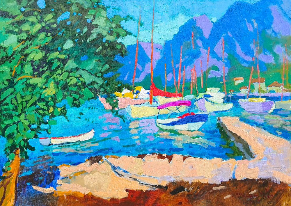 Tętniący życiem śródziemnomorski port autorstwa Alexander Shandor