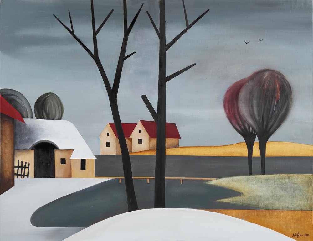 Spokojny zimowy krajobraz autorstwa Alexander Trifonov