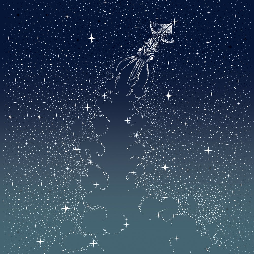 Lot niebiańskiej kałamarnicy autorstwa Alirıza ÇAKIR