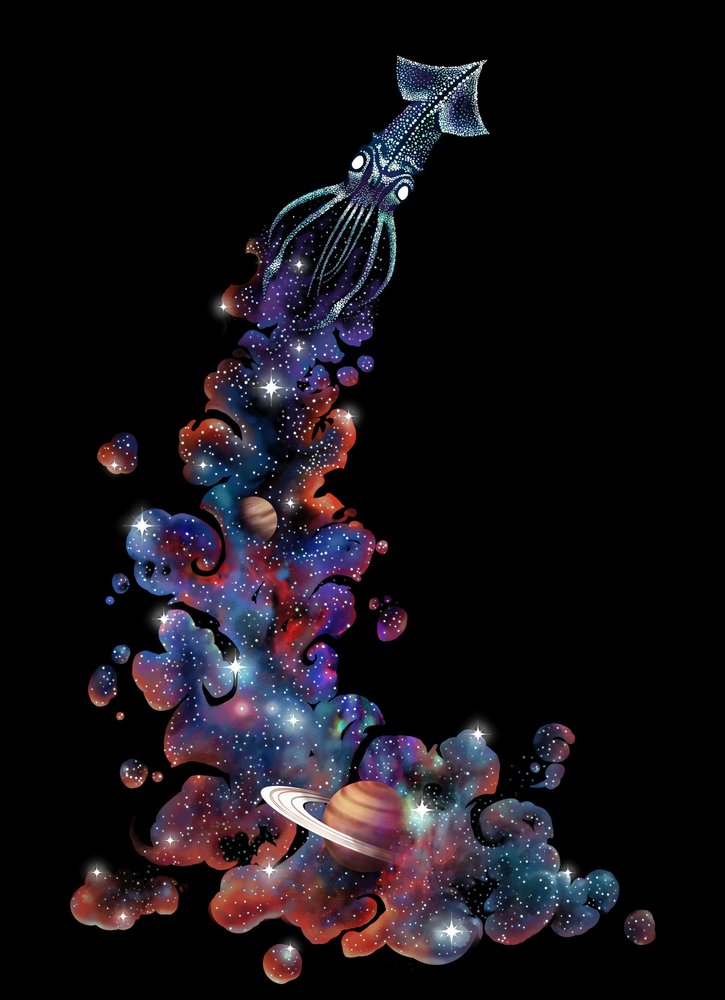 Kosmiczna kałamarnica autorstwa Alirıza ÇAKIR