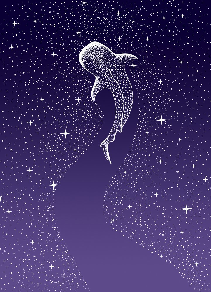 Pływanie z rekinami wielorybimi w Galaktyce autorstwa Alirıza ÇAKIR