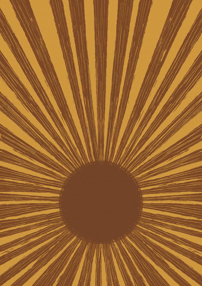 Retro Golden Sunburst autorstwa Aliya Putrus