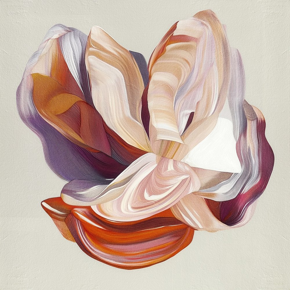 Abstrakcyjny kwiatowy motyw autorstwa Alma