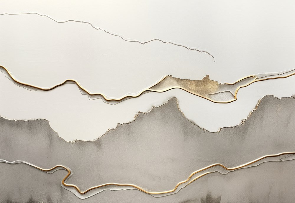 Złocisty, wielowarstwowy krajobraz autorstwa Alma