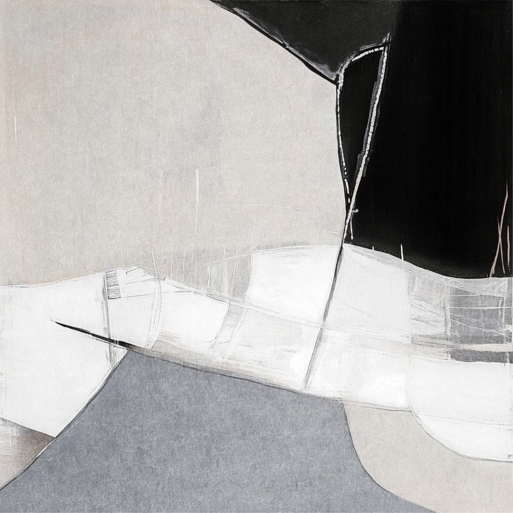 Monochromatyczna kompozycja abstrakcyjna autorstwa Alma