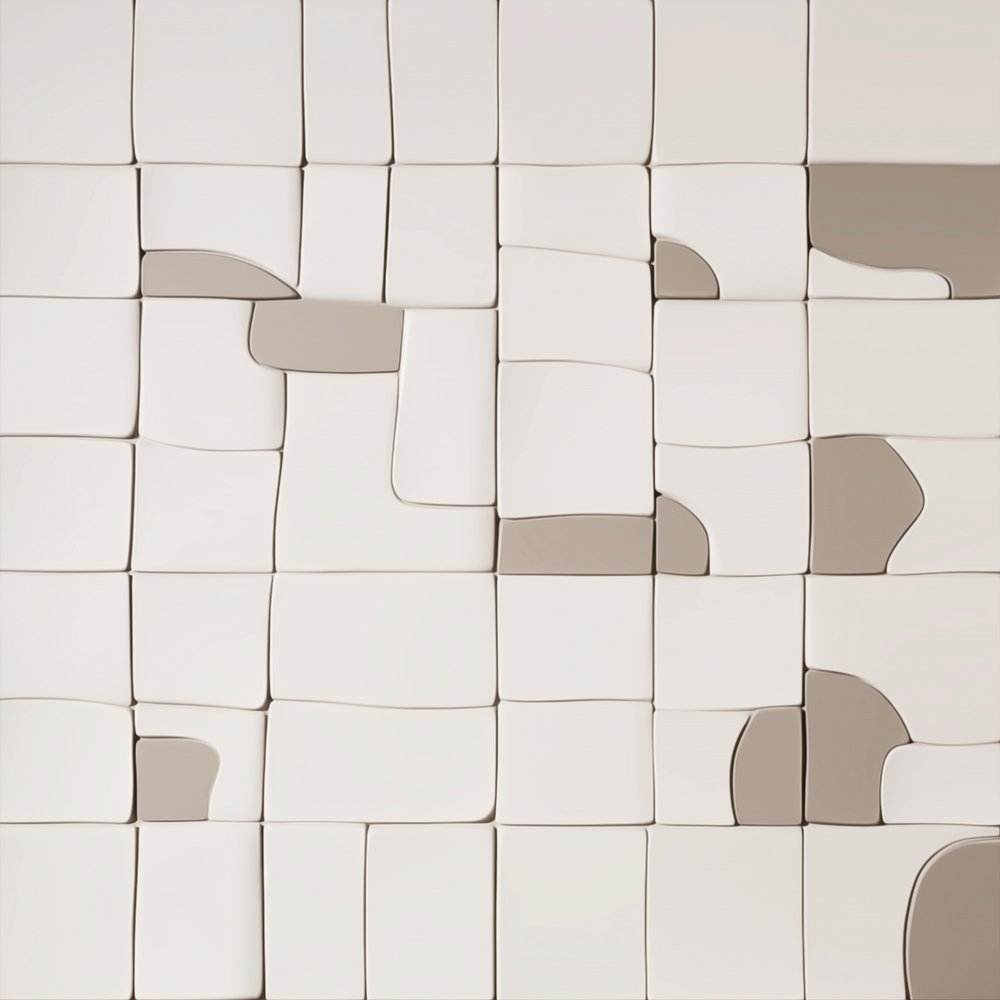 Neutralna reliefowa kompozycja geometryczna autorstwa Alma