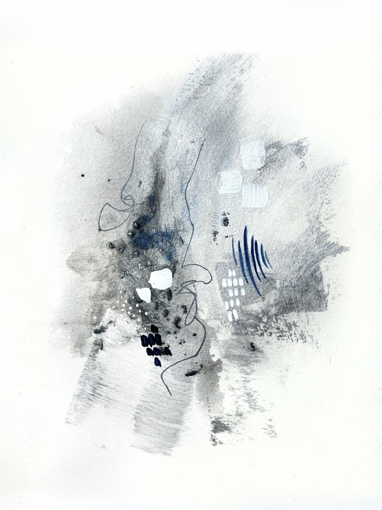 Abstrakcyjny monochromatyczny strumień autorstwa Alyson Storms