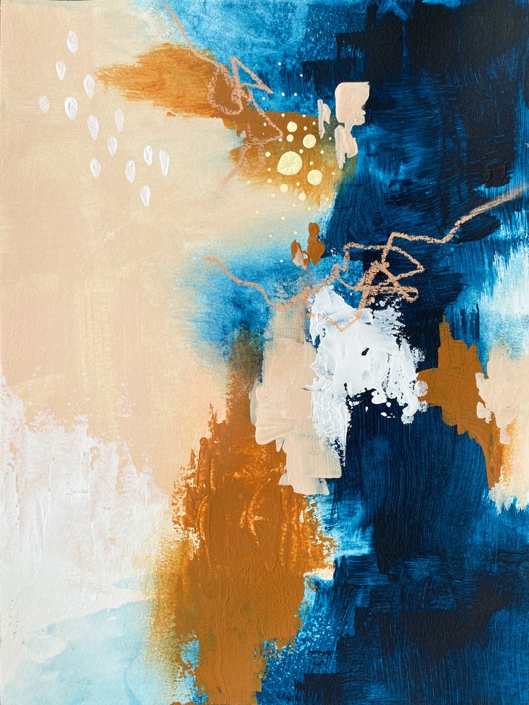 Dynamiczny błękit i złoto autorstwa Alyson Storms