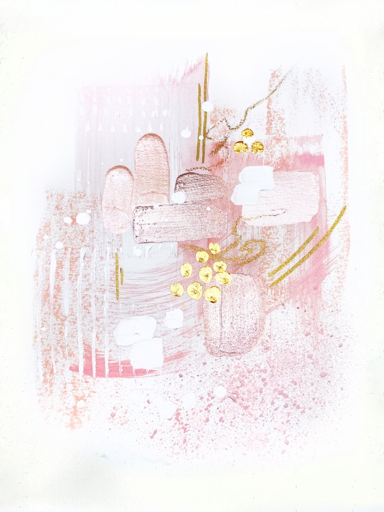 Delikatny róż – abstrakcja autorstwa Alyson Storms