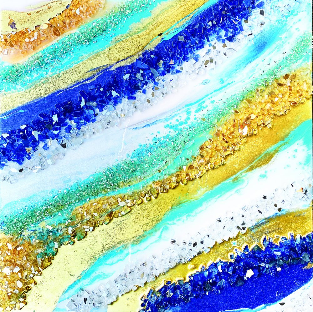 Lśniący strumień błękitu i złota autorstwa Alyson Storms