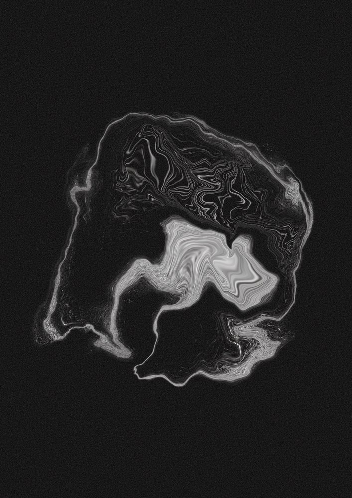 Dynamiczny szary wir autorstwa Amy Louise Baker