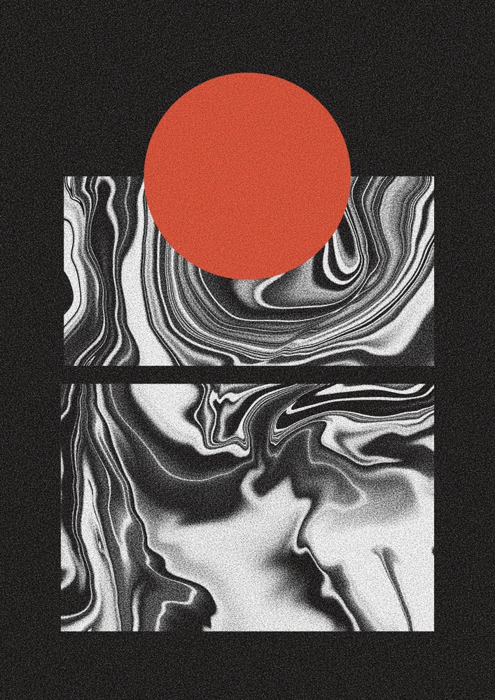 Czerwone Słońce – Marmurowy Strumień autorstwa Amy Louise Baker