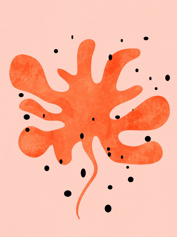 Kopia akwareli „Miro Shapes” autorstwa Ana Rut Bre