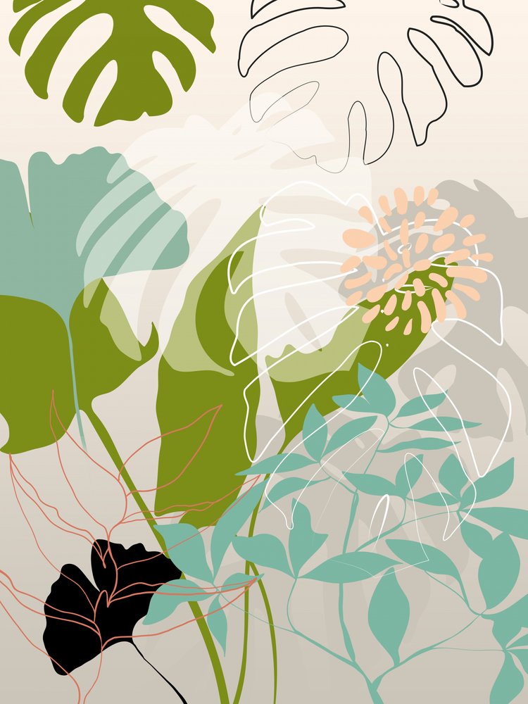 Kopia Leaves Line Boho3 autorstwa Ana Rut Bre