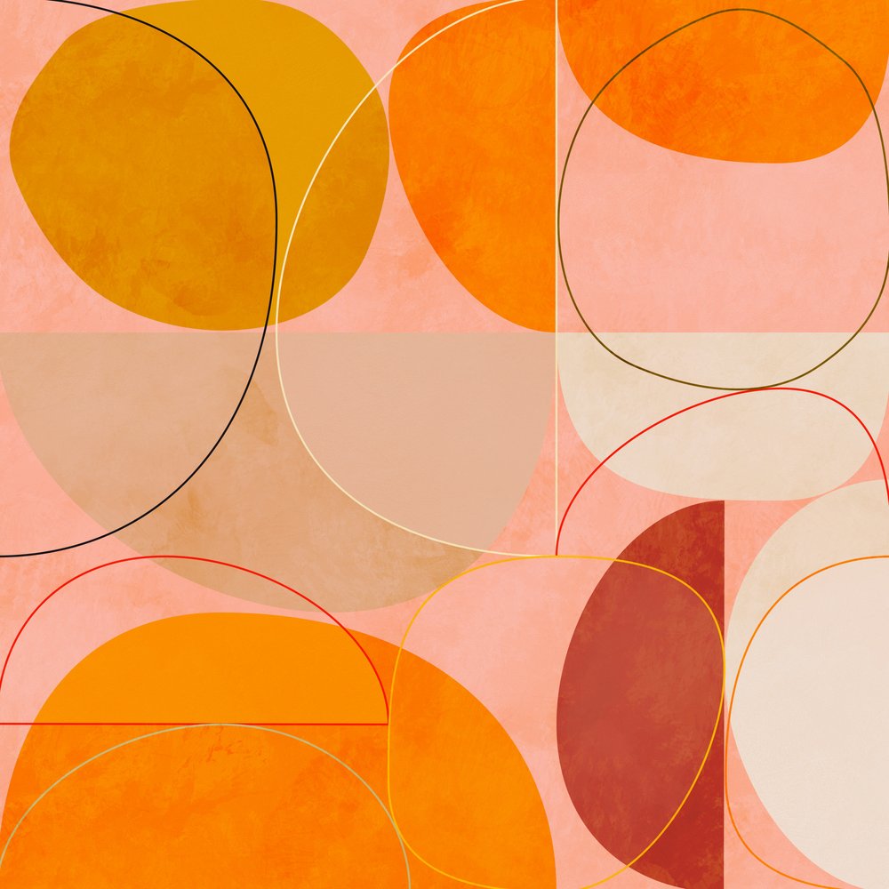 Wiosna w stylu mid-century w odcieniach żółtego curry autorstwa Ana Rut Bre