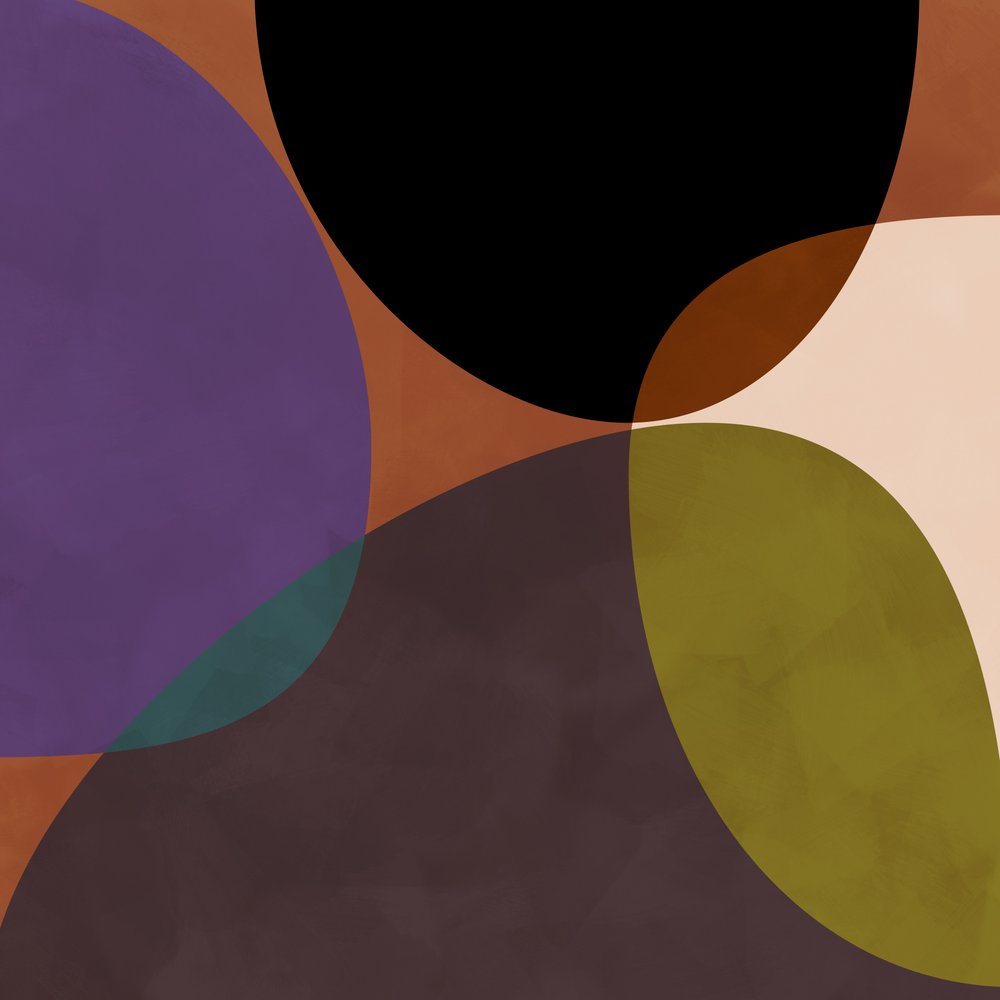 Środkowe koła, terakota, czarne 2 autorstwa Ana Rut Bre